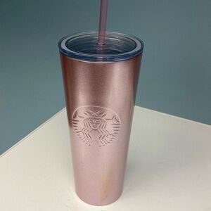STARBUCKS Sparkling Pink Holiday  2018 Release NWT Venti Metal Tumbler
